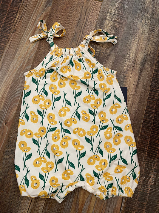 Yellow Floral Romper