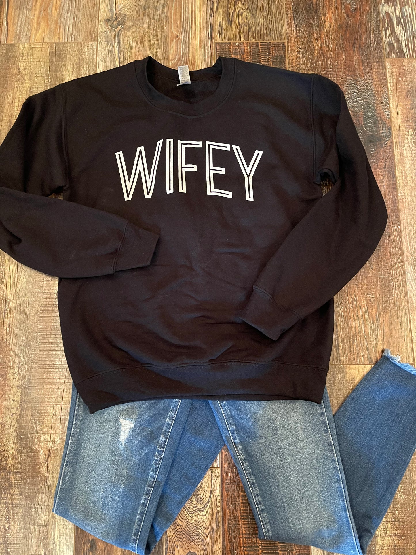 Wifey Black Sweatshirt